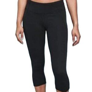 Prana Memento Black Cropped Yoga Capri Legging Size S Crop Run Hike Outdoor